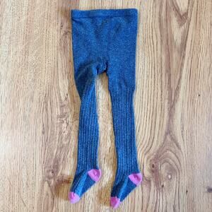 Mini Boden Gray Ribbed Knit Tights